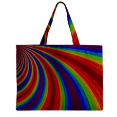 Abstract Pattern Lines Wave Zipper Mini Tote Bag