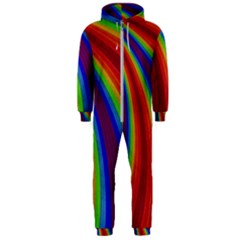 Abstract Pattern Lines Wave Hooded Jumpsuit (Men) 