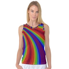 Abstract Pattern Lines Wave Women s Basketball Tank Top