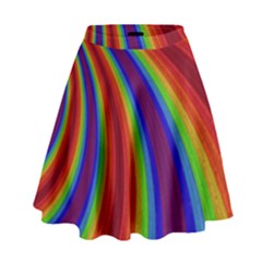 Abstract Pattern Lines Wave High Waist Skirt