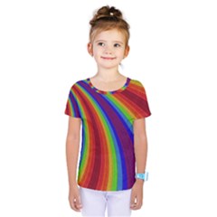 Abstract Pattern Lines Wave Kids  One Piece Tee