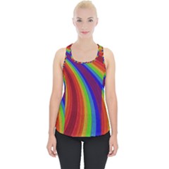 Abstract Pattern Lines Wave Piece Up Tank Top
