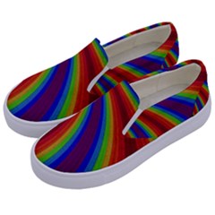 Abstract Pattern Lines Wave Kids  Canvas Slip Ons