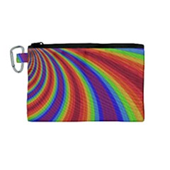 Abstract Pattern Lines Wave Canvas Cosmetic Bag (medium)