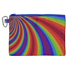 Abstract Pattern Lines Wave Canvas Cosmetic Bag (XL)