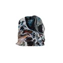 Abstract Flow River Black Drawstring Pouches (Small)  View1