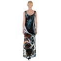 Abstract Flow River Black Maxi Thigh Split Dress View2