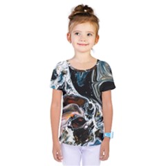 Abstract Flow River Black Kids  One Piece Tee