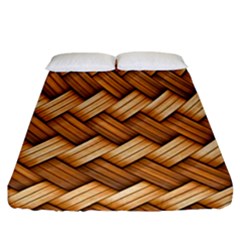 Basket Fibers Basket Texture Braid Fitted Sheet (california King Size) by Nexatart