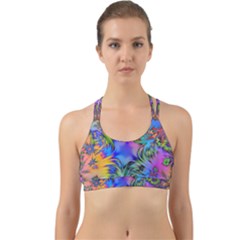 Star Abstract Colorful Fireworks Back Web Sports Bra by Nexatart