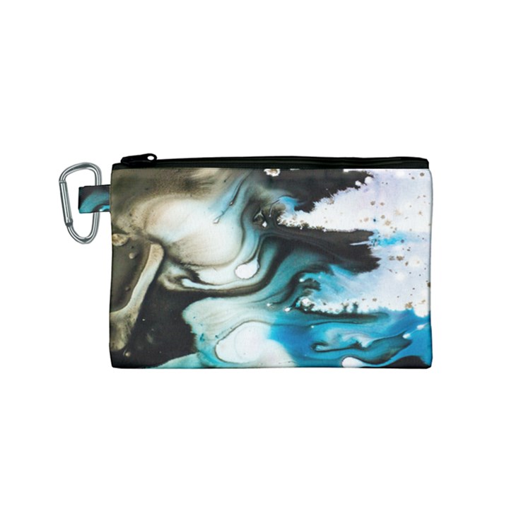 Abstract Painting Background Modern Canvas Cosmetic Bag (Small)