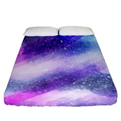 Background Art Abstract Watercolor Fitted Sheet (Queen Size)