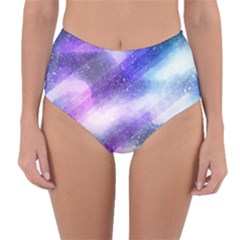 Background Art Abstract Watercolor Reversible High-Waist Bikini Bottoms