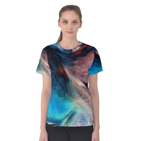 Background Art Abstract Watercolor Women s Cotton Tee by Nexatart
