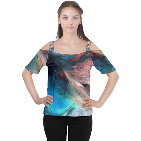 Background Art Abstract Watercolor Cutout Shoulder Tee by Nexatart