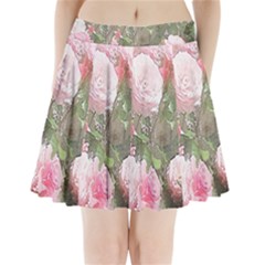 Flowers Roses Art Abstract Nature Pleated Mini Skirt by Nexatart