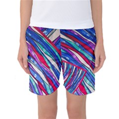 Texture Pattern Fabric Natural Women s Basketball Shorts