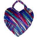 Texture Pattern Fabric Natural Giant Heart Shaped Tote View1