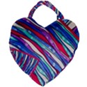 Texture Pattern Fabric Natural Giant Heart Shaped Tote View2