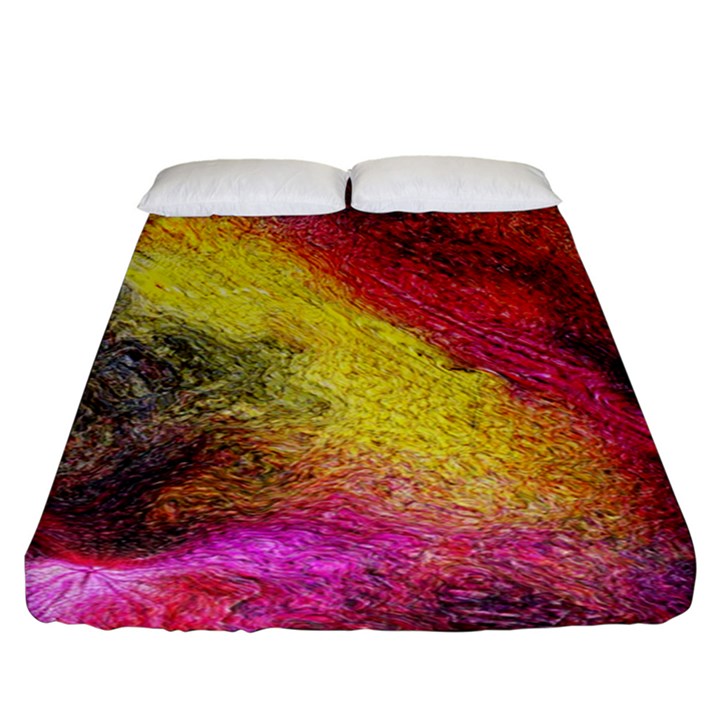 Background Art Abstract Watercolor Fitted Sheet (King Size)