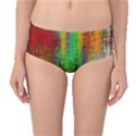 Color Abstract Background Textures Mid-Waist Bikini Bottoms View1