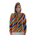 Fabric Texture Color Pattern Hooded Wind Breaker (Women) View1