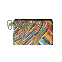 Fabric Texture Color Pattern Canvas Cosmetic Bag (small)