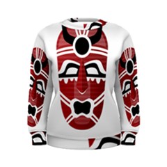 Africa Mask Face Hunter Jungle Devil Women s Sweatshirt