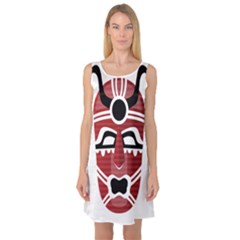 Africa Mask Face Hunter Jungle Devil Sleeveless Satin Nightdress