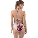 Africa Mask Face Hunter Jungle Devil Halter Cut-Out One Piece Swimsuit View2