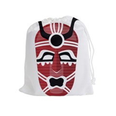 Africa Mask Face Hunter Jungle Devil Drawstring Pouches (extra Large)