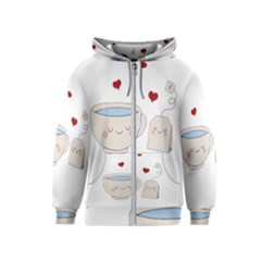 Cute Tea Kids  Zipper Hoodie by Valentinaart