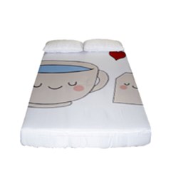Cute Tea Fitted Sheet (full/ Double Size)