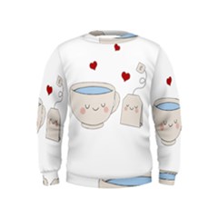 Cute Tea Kids  Sweatshirt by Valentinaart