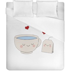 Cute Tea Duvet Cover (california King Size) by Valentinaart