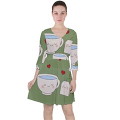 Cute Tea Ruffle Dress by Valentinaart
