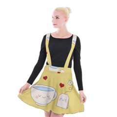 Cute Tea Suspender Skater Skirt by Valentinaart