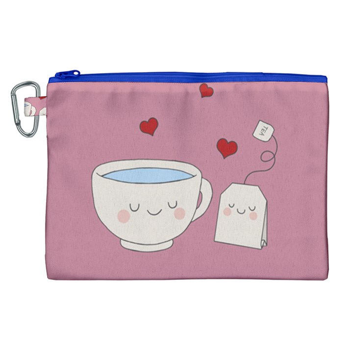 Cute Tea Canvas Cosmetic Bag (XL)