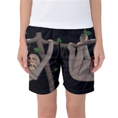 Cute Sloth Women s Basketball Shorts by Valentinaart