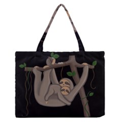 Cute Sloth Zipper Medium Tote Bag by Valentinaart