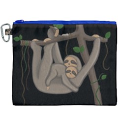 Cute Sloth Canvas Cosmetic Bag (xxxl) by Valentinaart