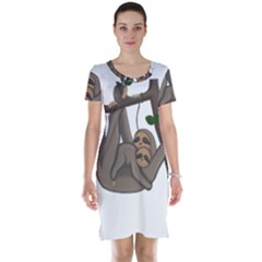 Cute Sloth Short Sleeve Nightdress