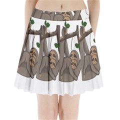 Cute Sloth Pleated Mini Skirt by Valentinaart