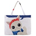 Feminist Cat Zipper Medium Tote Bag View1