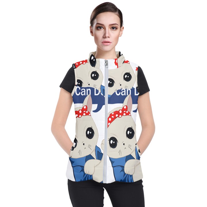 Feminist Cat Women s Puffer Vest