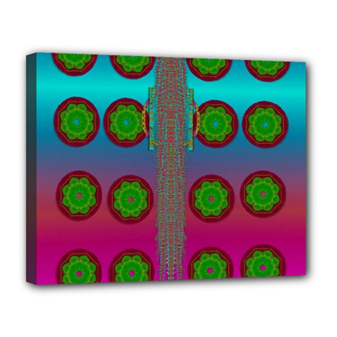 Meditative Abstract Temple Of Love And Meditation Canvas 14  X 11  by pepitasart