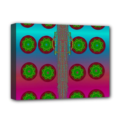 Meditative Abstract Temple Of Love And Meditation Deluxe Canvas 16  X 12   by pepitasart