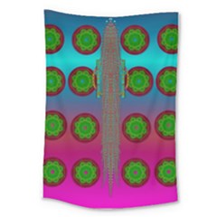 Meditative Abstract Temple Of Love And Meditation Large Tapestry by pepitasart
