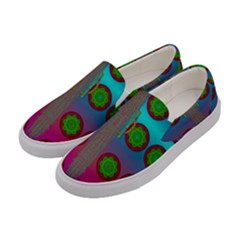 Meditative Abstract Temple Of Love And Meditation Women s Canvas Slip Ons by pepitasart