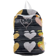Modern Heart Pattern Foldable Lightweight Backpack